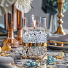 1000 PCS Clear Crystal Ice Rocks Cubes in Gift Box – 16 OZ Clear Mixed