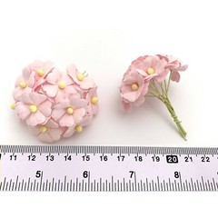 3/4″ – 2cm Yellow Pink Wedding Craft Scrapbook Cottage Paper Flower (S11L-623)