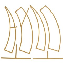 GOLD 7.5 ft Crescent Moon Metal Floral Display Frame Arch BACKDROP STAND Party