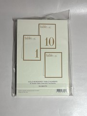 Vera Wang Fine Papers Gold Bordered Tented Table Cards 1-20 NEW