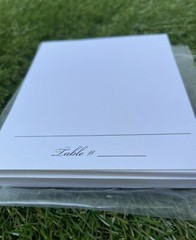 66 Ivory DIY Table Number Place Card Cardstock Folds To 5.5×9 mm Open box