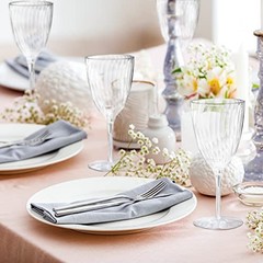 32 Pieces 7.6 oz Clear Plastic Champagne Glasses Hard Disposable Plastic
