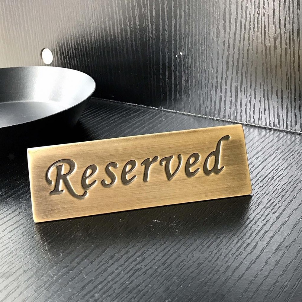 Rustic Reserved Table Tent Sign for Reserving Seats for
