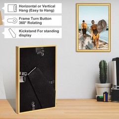 Picture Frames, Display Photos 4×6 with Mat or 5×7 Without Mat. It Can be Hun…