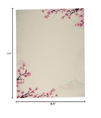 Cherry Blossom Paper – 60 Sheets Pretty Stationery for Pink