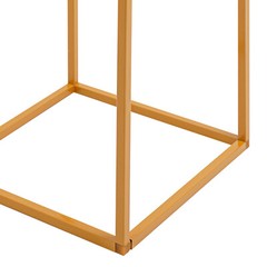 16Pcs 9.44*9.44*23.6″ 29.3lbs Gold Rectangular Smooth Metal Wedding Flower Stand