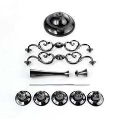 FANWNKI 5-Candle Metal Candelabra 10.2 Inch Tall Candlestick Black-regular