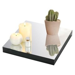 8″ Square Acrylic Mirror Centerpieces – 10 Pack Candle Plate Trays for Weddings