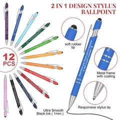 Colarr 12 Pcs Employee Appreciation Pen Ballpoint with Stylus Tip Pen 1.0 mm …