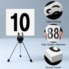 100 Pcs Double-Sided Table Number Cards 1-100, 4×3.7 Inch Signs for Weddings & E