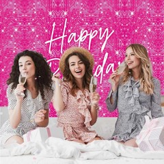 Hot Pink Shimmer Wall Backdrop for Girls Birthday 7x5FT Glitter Sequins Party…