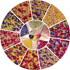 40+ Cups 9.3Oz Real Biodegradable Flower Petal Wedding Confetti, 5 QT 5 Kinds Co