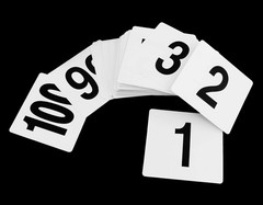 Lightweight 4-Inch Table Number Cards 1-100 – Bold Black on White Design