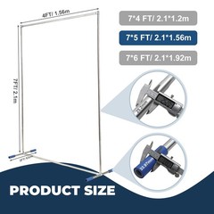 7*5FT Metal Backdrop Stand Kit, Heavy Duty Rustproof Wedding Arch for Indoor/…