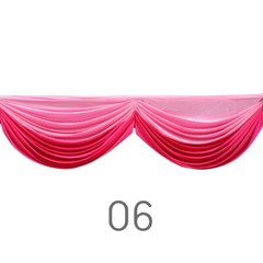 1/2m Detachable Gauze Curtain Swag for Wedding Church Stair Handrail Decoration