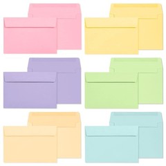 A4 Envelopes – 48-Pack Colored Envelopes, 4×6, Invitations, Pastel Colors, 6 …