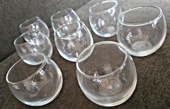 8 Lot Clear Glass Globe Votive Candle Holders Centerpiece Decorations Party