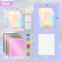 30 Pack Metallic Cardstock Paper Sheets, 6″ x 6 inches x 8 inches, metallic