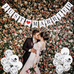 Just Married Decorations JUST MARRIED Wedding Party Decoration Car Decor White a