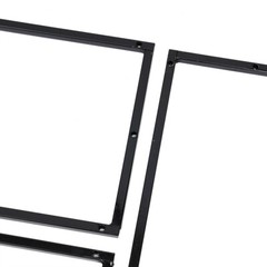 3Pc Black Metal Square Plant Stands Set Tiered Display 20×20×50–26×26×70 cm