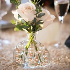 Vase Filler | 150PCS Pearls Bead for Centerpieces Vases | 8/14/20 mm Champagne