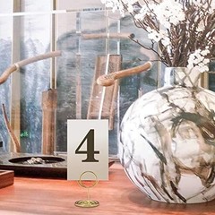 20pcs Elegant Gold Table Number Holders for Weddings & Events – Sturdy Design