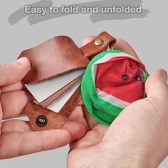 Quacc 3 PCS Round Foldable Hand Fans, Fruit Style Handheld Folding Fan…