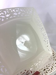 41 Silver Spoon Pierced Edge Plastic Plates Lace Romantic Wedding 10.75” *defect
