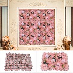 12 Pcs Pink Flower Wall Panels Roses Hydrangeas for Wedding & Party Decor USA