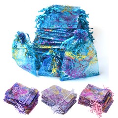 50/100/200 Sheer Coralline Organza Favor Gift Bags Jewelry Pouches All Sizes
