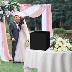 Black Wedding Card Box Reception Gift Money Card Holder