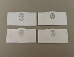 4 C.M Hutschenreuther Dresden Porcelain Handpainted Floral Place Card Holders