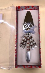 Beautiful Beaded Wild Eye Designs Cake Serving Set Party Special Occasion Forks