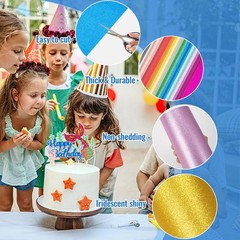 30 Pack Glitter Cardstock Paper Sheets, 30 Colors 6 x 8 inches, Multicolor