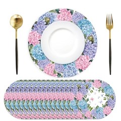 Paper Placemats Disposable 50 Pack Placemats 13.7 Inch Floral Place Hydrangea
