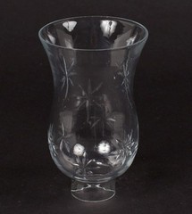Candle Holders Wrought Iron Black Cut Glass Shades 9.5″W 9″High Set/2