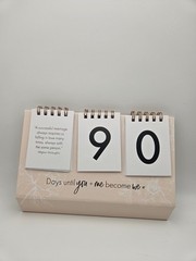 Wedding Countdown Desk Calendar – Miss to Mrs, Engagement, Party, Bachelorette