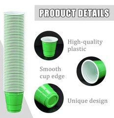 100 Pack 2 oz Green Plastic Shot Cups Disposable Shot Glasses green shot cups