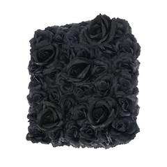 Flower Wall Panels, Black Rose Wall Background, 12PCS Artificial Flowers 38*38cm