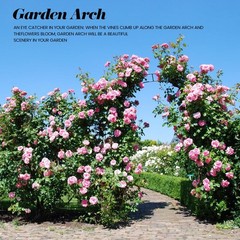 Garden Arch Trellis for Climbing Plants Outdoor – 4.6 * Without base, Black