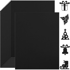 Twavang 25 Sheets Black Cardstock Paper 8.5» x 11», x