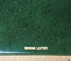 Leather Guest Book Green W/ Gold Gild