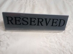 12 Pcs Table Top Reserved Sign Metal Reserved Table Tent Signs Double Sided Gues