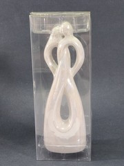 Studio His & Hers 7.5″ Ceramic Cake Topper Man & Woman Holding Each Other Heart