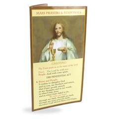 Needzo Catholic Mass Prayer and Responses Pocket Card, Laminated Card Stock, …