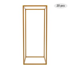 Gold 20 PCS Geometric Flower Stand For Wedding, Flower Stand 9.45*9.45*23.62 in