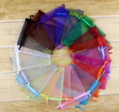 100Pcs Organza Favor Gift Candy Sheer Bags Jewelry Pouch Wedding Party