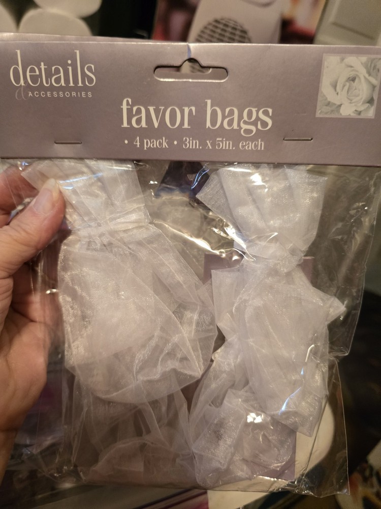 Lot Of 24 Wedding Shear Favor / Rice Bags 3 X 5 Inch New. T135