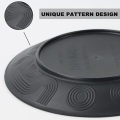 Wheat Straw Dishes Set 40 PCS,Service for 8,Unbreakable and Ruseable Plastic Din