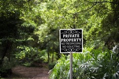 2-Pack Private Property No Trespassing No Soliciting Aluminum Signs – 9×9 Inc…